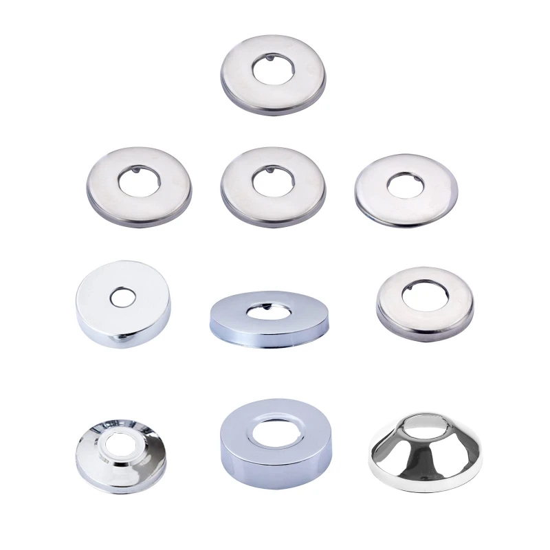 Self-Adhesive Wall Split Flange Escutcheon Cover Plate Shower Faucet Decorative Cover  Finish Stainless Steel