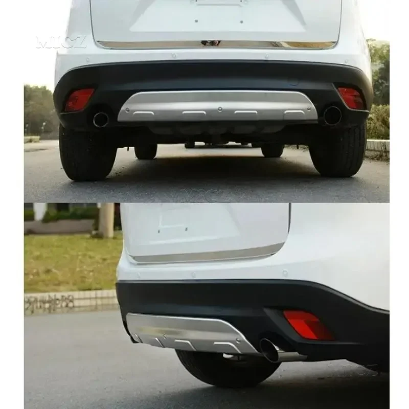 

Для Mazda CX-5 CX5 2012 2013 - 2015 2016 Стайлинг автомобиля нержавеющая сталь защита переднего и заднего бампера противоскользящая пластина крышка