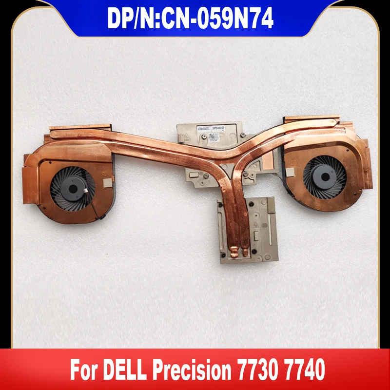 

Новинка, оригинальный охлаждающий вентилятор 059N74 для ноутбука Dell Precision 7730 7740, охлаждающий вентилятор CN-059N74 59N74 AMD128, радиатор