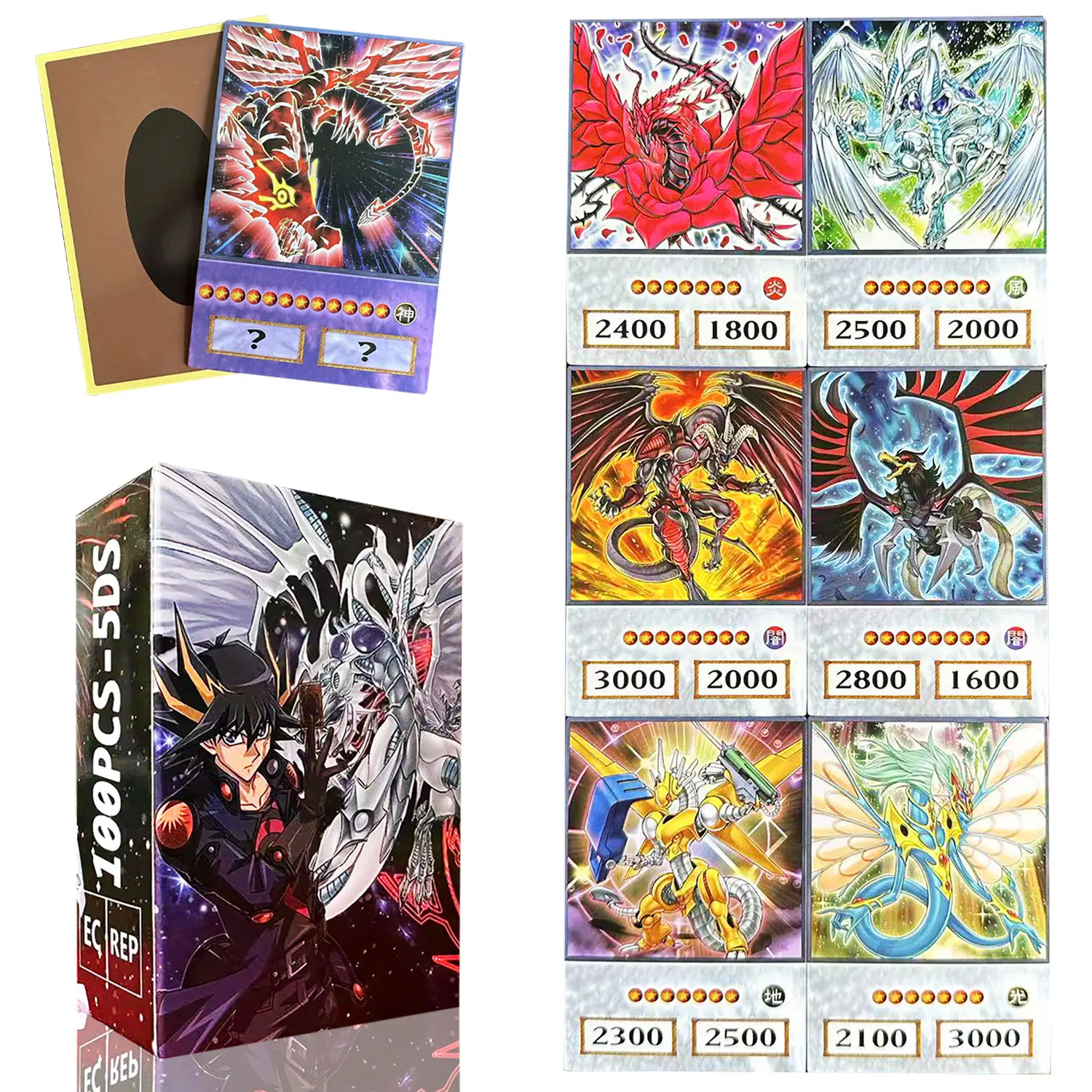 English Yu Gi Oh Cards Playing Game Eldlich Sky Striker Virtual Word Trading Battle Carte Dark Magician Collection Giocattolo Per Bambini