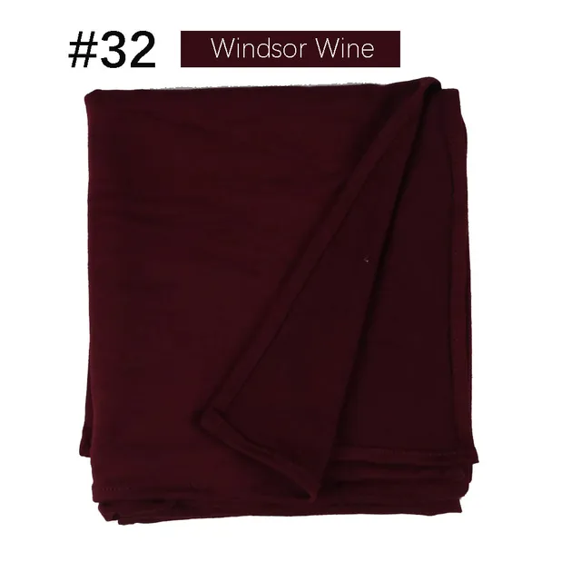 Muslim Women Premium Instant Cotton Jersey Hijab Scarf Jersey Hijabs Scarves With Hoop Pinless HeadScarves 53 colors 32