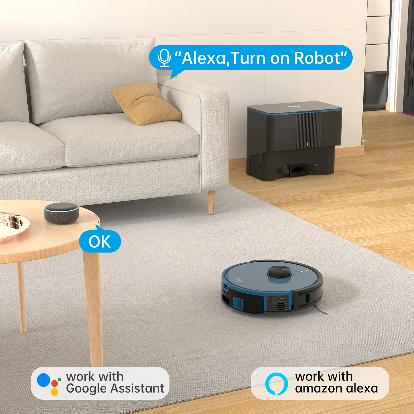 OKP L3 Robot Vacuum,3800Pa Suction, Lidar Obstacle Navigation and  Home Mapping,70-Day Capacity Self Empty Base,Perfect for Hair 5