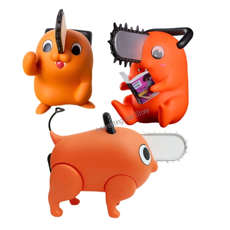 Anime Chain Saw Man Figurine Pochita Action Figure Orange Dog Demon Pochita Sega A Nastro Pvc Car Decoration Collection Model Toy Gift