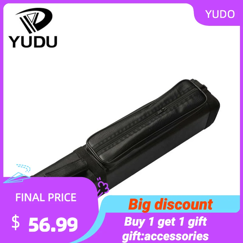 YUDU 당구 큐 케이스, 4/6 구멍 PU 큐 스틱 케이스, 블랙 운반 가방, 전문 내구성 당구 액세서리