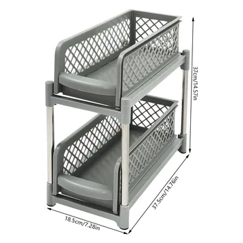 Pull Out Cabinet Organizer, Kitchen Cabinet Drawer, Under Sink Organizer Kitchen Bathroom Storage Organization 6