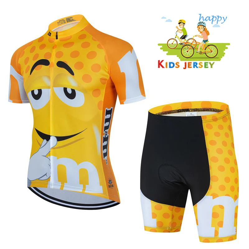 2023 Funny Cartoon Kids Cycling Jersey Set Boy Girls Cycling Clothing Children Road Bike Shirts Suit MTB Ropa Ciclismo Maillot 5