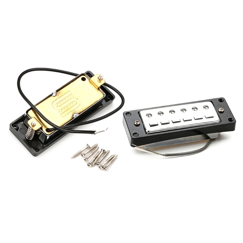 

6 String Electric Guitar Humbucker Pickups Black Frame Double Coil Neck and Bridge Pickup Guitar Replacement Parts