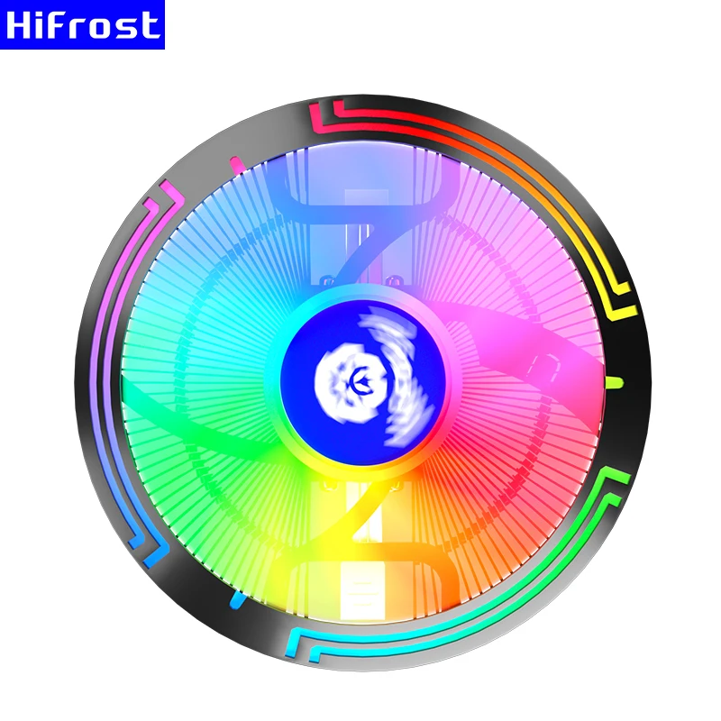 인텔 LGA 1200 115X 용 RGB CPU 쿨러 TDP 95W 냉각 PC 라디에이터 선풍기, 124mm 블랙 알루미늄 핀 CPU 라디에이터, 12V 4 핀 PWM 선풍기