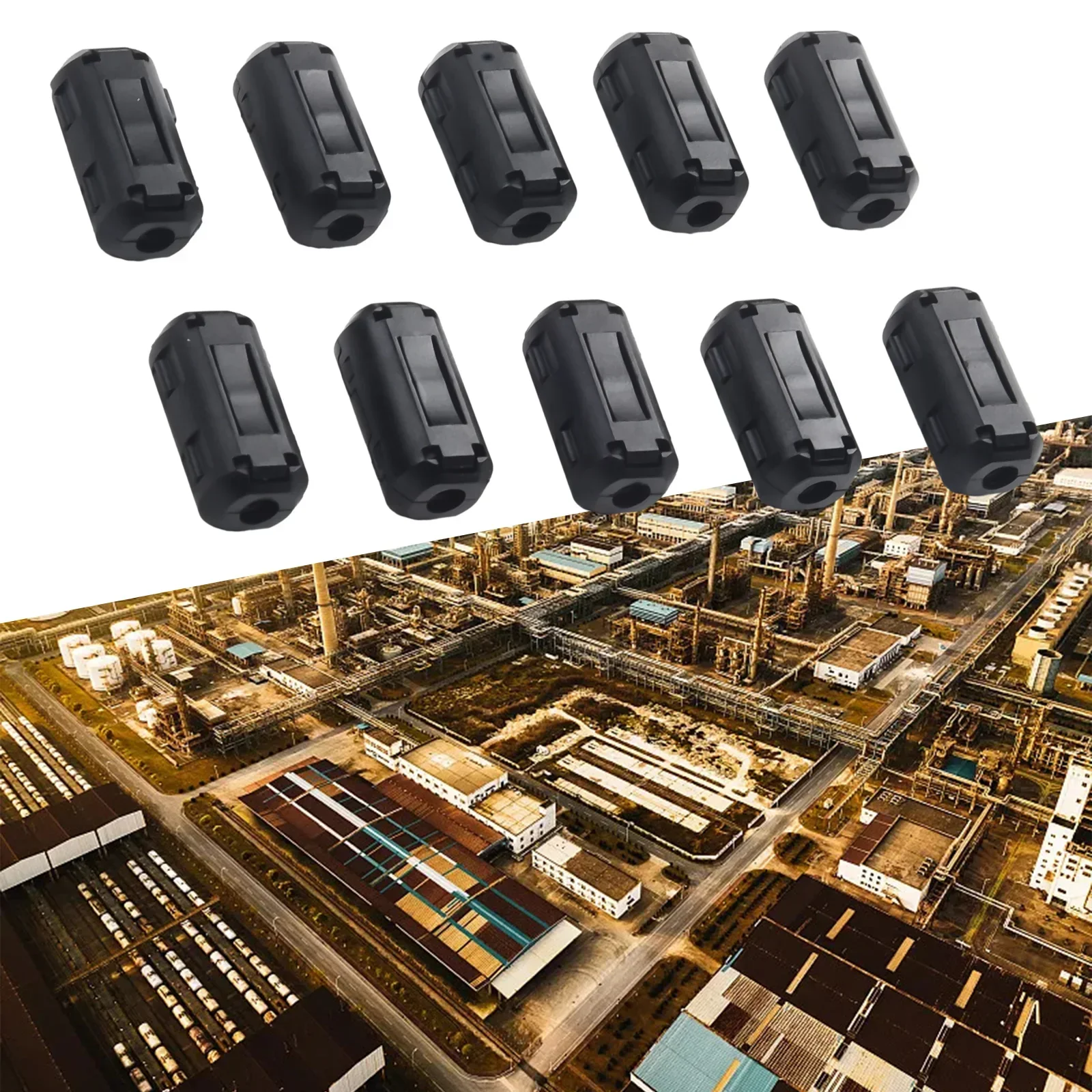 10Pcs 5mm Ferrite Core Noise Suppressor Filter Ring Cable Clamp RFI Computers Hard Disks Audio Equipment Copiers Ferrite Filter Core