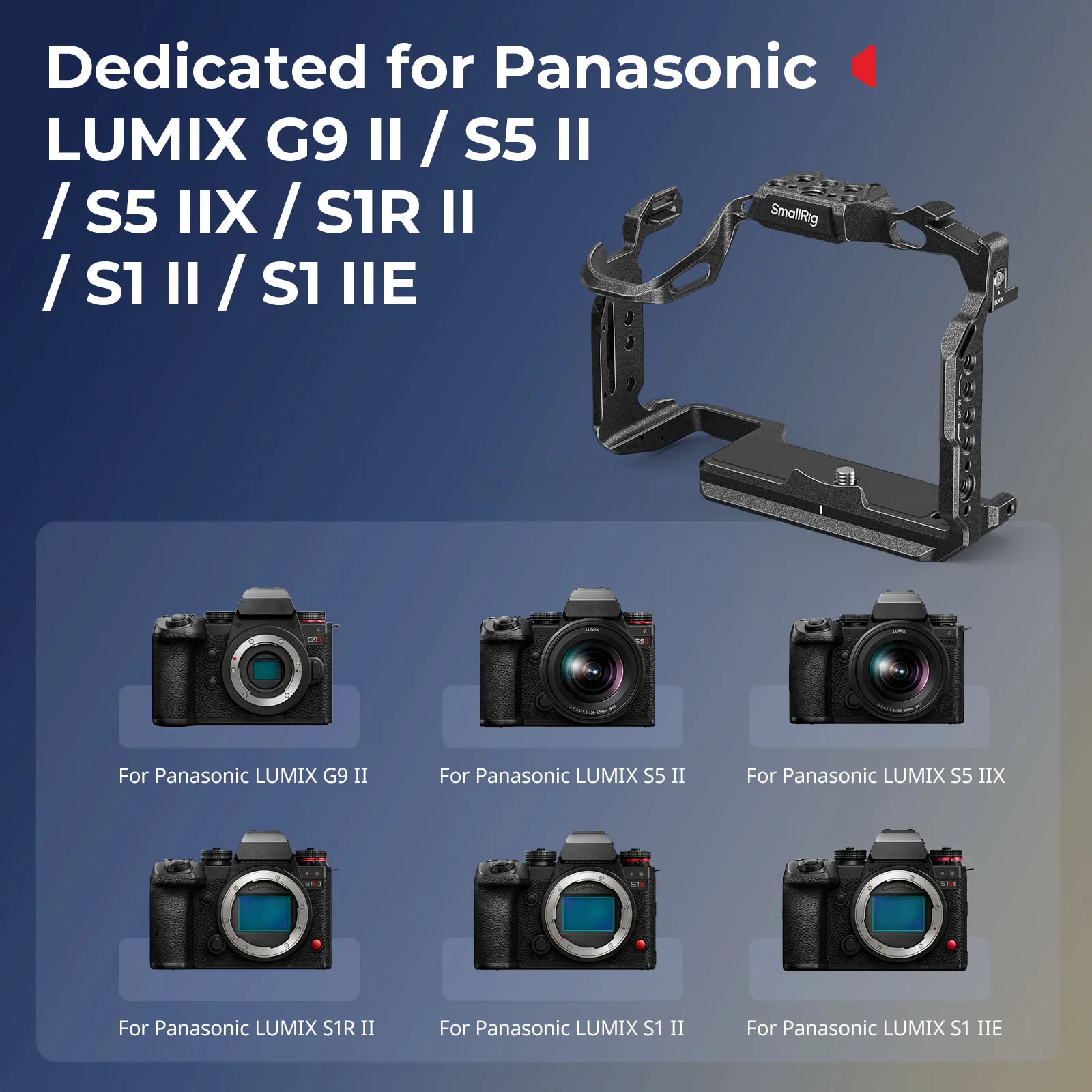 "Black Mamba" Cage for Panasonic G9 II / S5 II /S5 IIX/S1R II/S1 II/S1 IIE w Qu