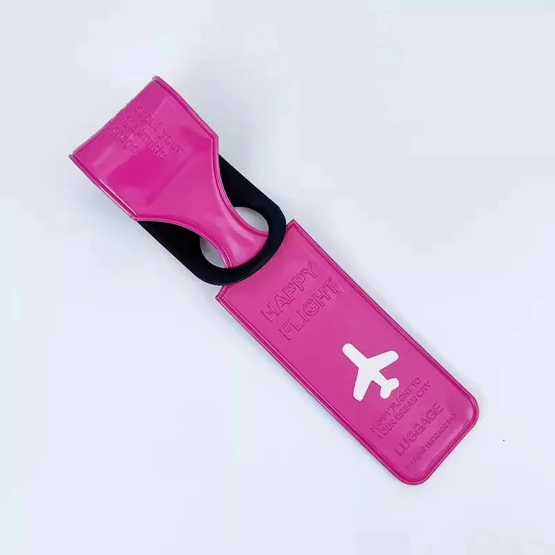 Gepäckanhänger-Abdeckung, Koffer aus PU-Leder, Ausweis-Adress-Clip, Gepäckanhänger, tragbares Etikett – Detail 9