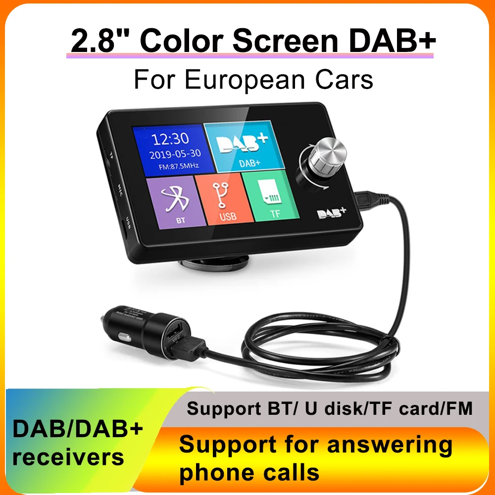 Ezonetronics DAB Radio Receiver In Car Screen Stereo Sound Digital Signal Antenna Broadcast Adapter FM Transmitter dab radio receiver