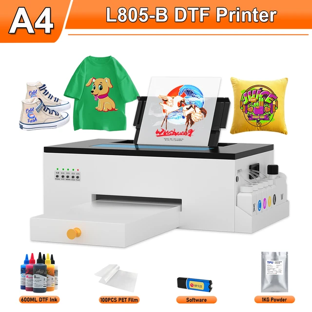 Machine d'impression DTF A4 pour Epson L805, imprimante à transfert direct  de film DTF pour vêtements, impression textile de t-shirt - AliExpress