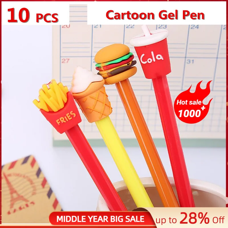 10pcs Kawaii Pens Cute Cartoon Gel Pens Students Stationery Neutral Pen Office School Supplies For Christmas Gift Kawaii Pens