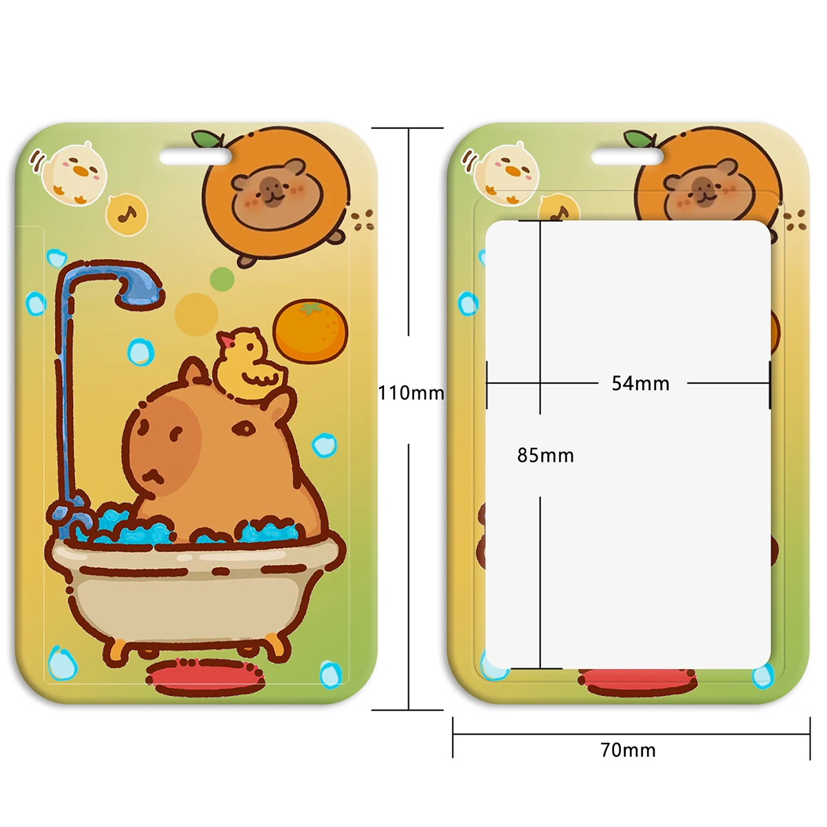 Adorable Capybara Lanyard with Card & Key Holder - Perfect Holiday Gift