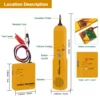 Xin Tester Wire Toner Cable Tracer, Tone Generator and Probe Kit High Accuracy Network Cable Jack Testers Ethernet Circuit Trace 2