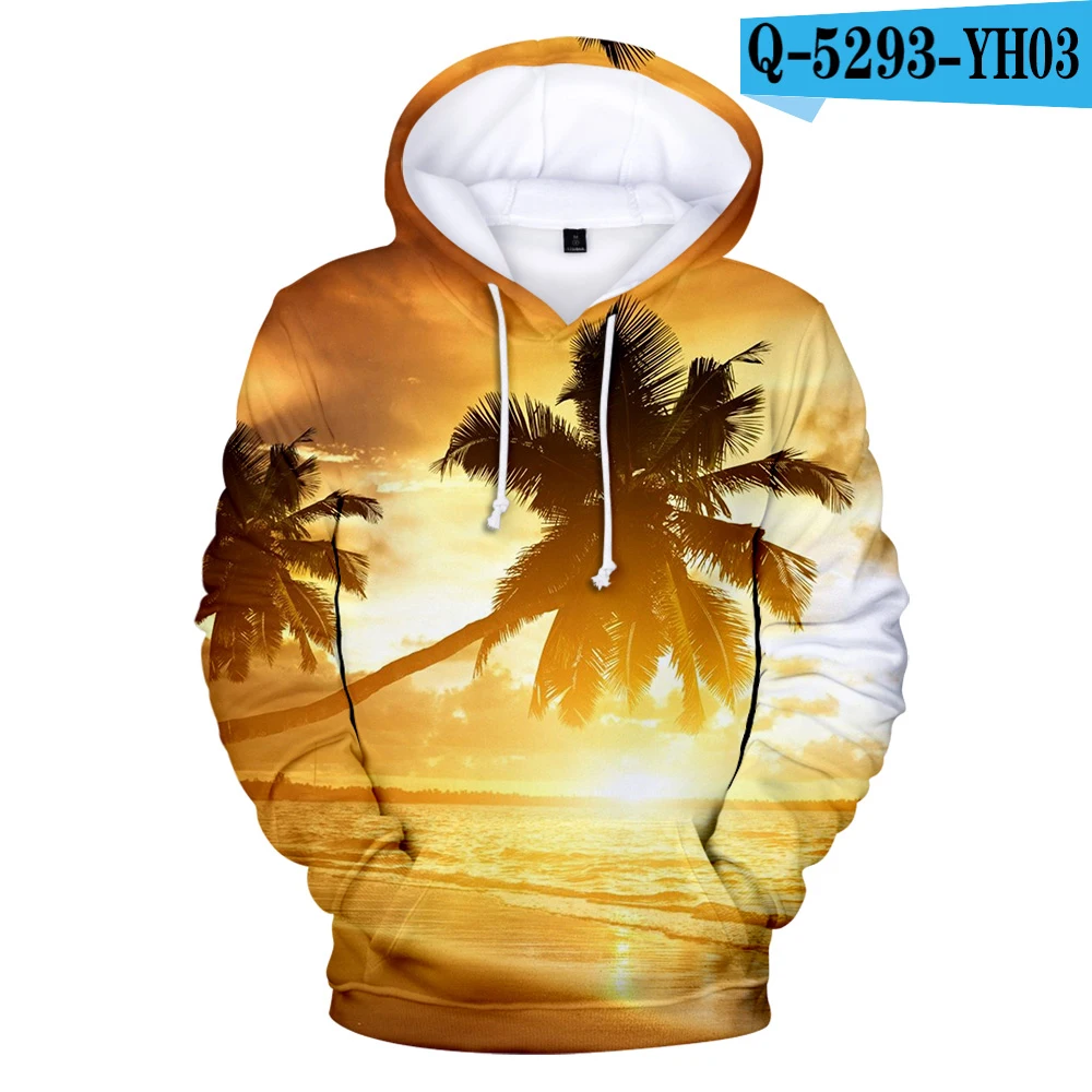 sweater hoodie 2022 Men's/Women's Fall/Winter Hoodie 3D Printed Ocean Sky Hawaii Beautiful Seascape Sweet Beach Hoodie big hoodie Hoodies & Sweatshirts