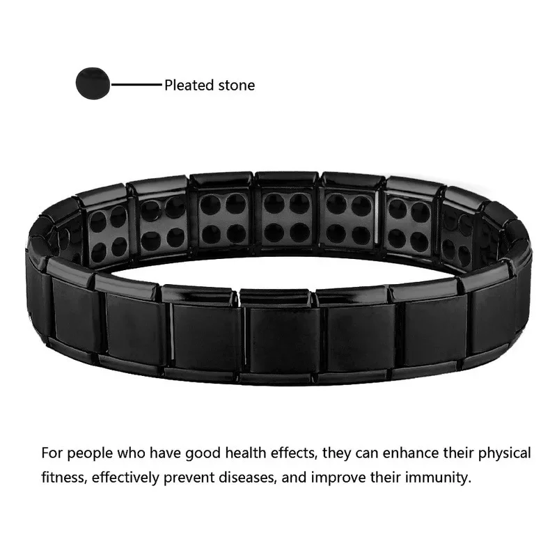 Creative Titanium Steel Bracelet Magnetic Man Charm Masculinity Leather Bracelet Stainless Steel Magnetic Buckle Punk