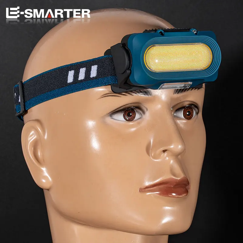 USB 충전식 휴대용 LED 헤드램프, 리튬 배터리 내장 헤드램프, 야외 가정용, 1800mah