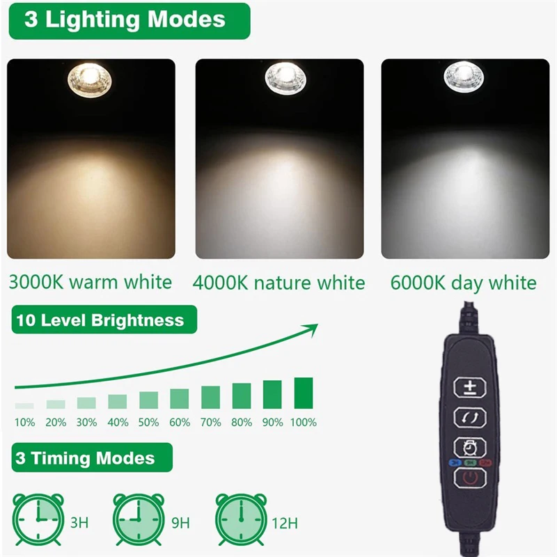 LED 스포트 라이트 실내 5W 액센트 조명 조명 3가지 조명 모드 식물 사진 삽화용 디밍이 가능한 실내 스포트라이트 램프