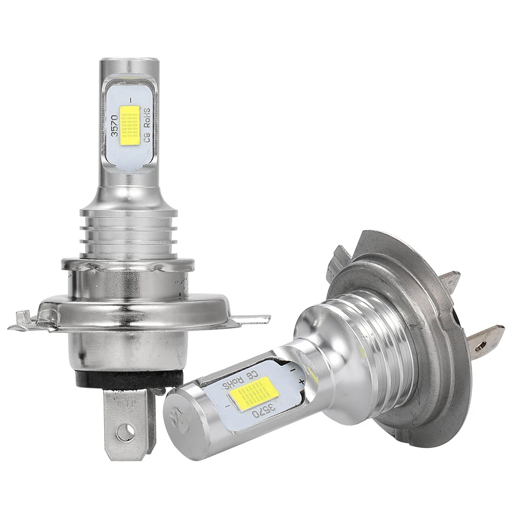 Ultra-Bright LED Car Fog & Headlight Lamps, 6500K, 12V/24V (2-Pack)