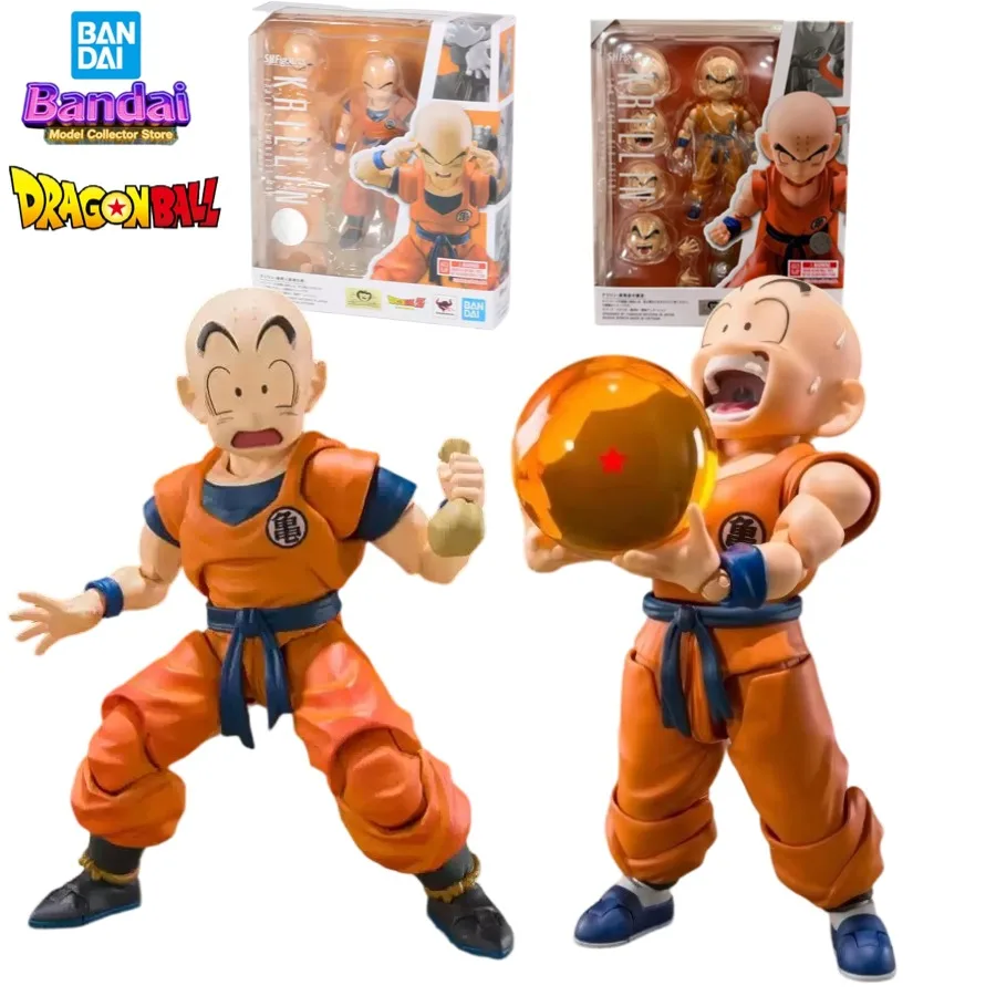 Bandai Shf Krillin Actionfiguren 3.0 Dragon Ball Anime-Spielzeug Vegeta Son Gokus alter Freund Originalverpackung