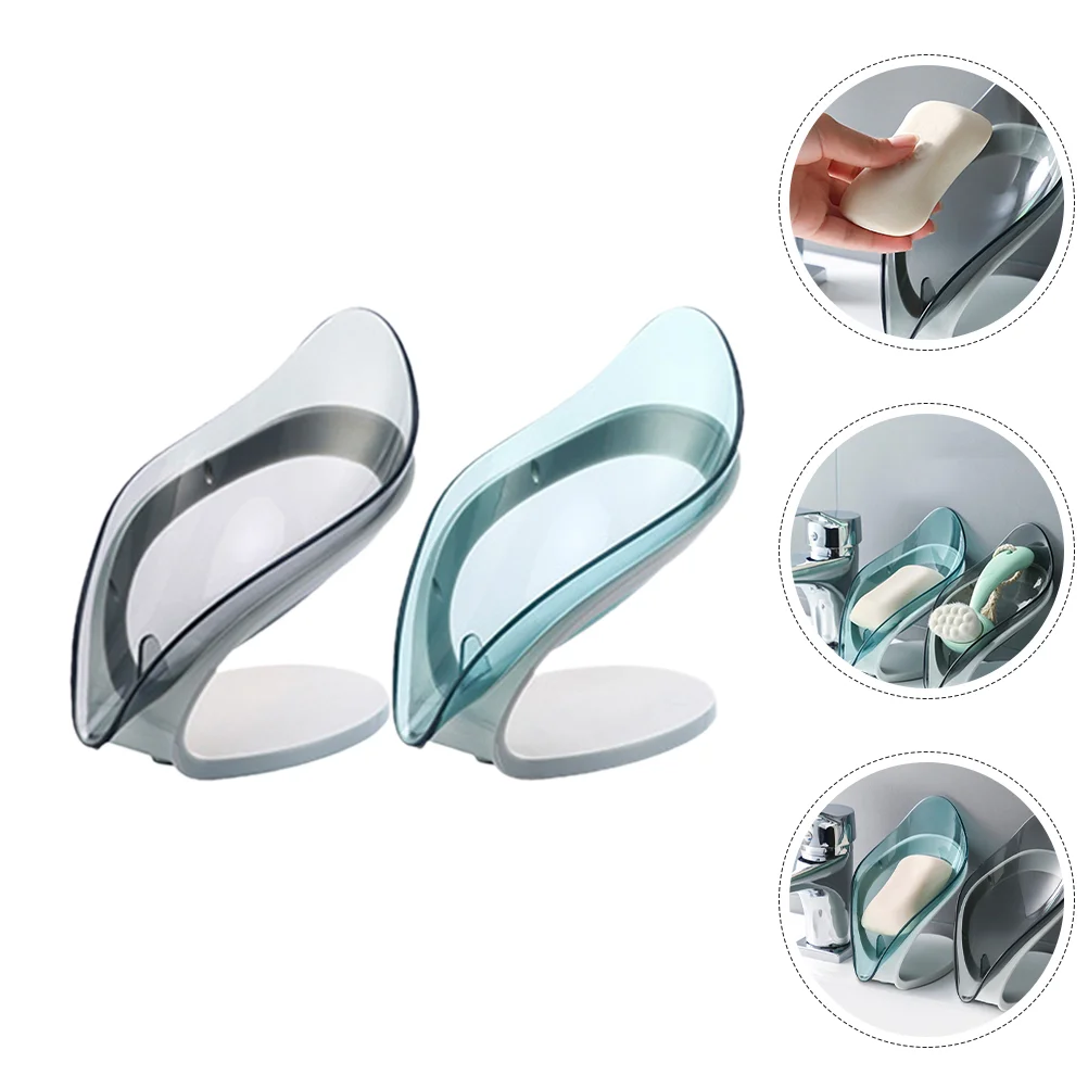 

2 Pcs Soap Self Draining Holder Multifunction House Dish Rack Bar for Shower Tray