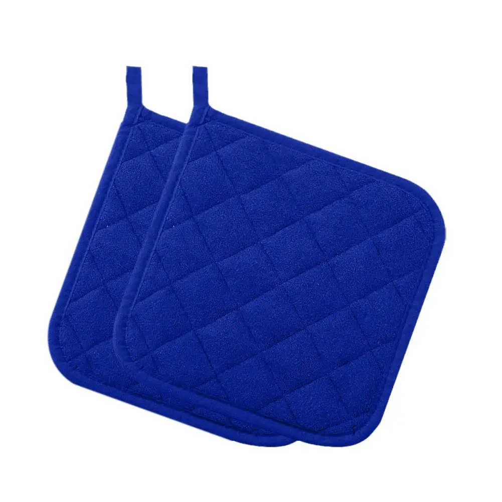 2pcs 2 in 1 Pot Holders Oven Mitts Cotton Mat Cooking Coaster Baking Tool Kitchen Gloves Potholders Accessories BBQ Microwa