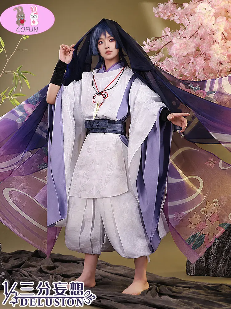 

COFUN Game Genshin Impact Scaramouche Cosplay Costume Halloween Carnival Party Outfit Suit White Kimono Women Men Uniform