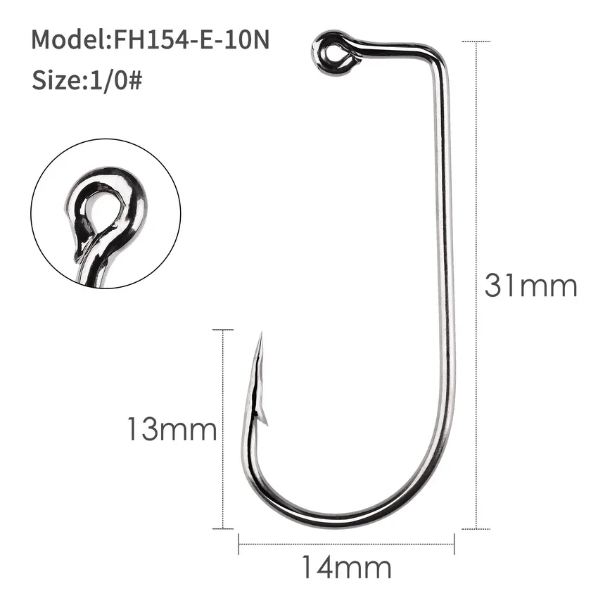 100pcs High Carbon Steel Fishhook Black 90 Degree Aberdeen Offset Jig Fly  Tying Strong Wire Fishing Hooks Sea Ocean Accessories