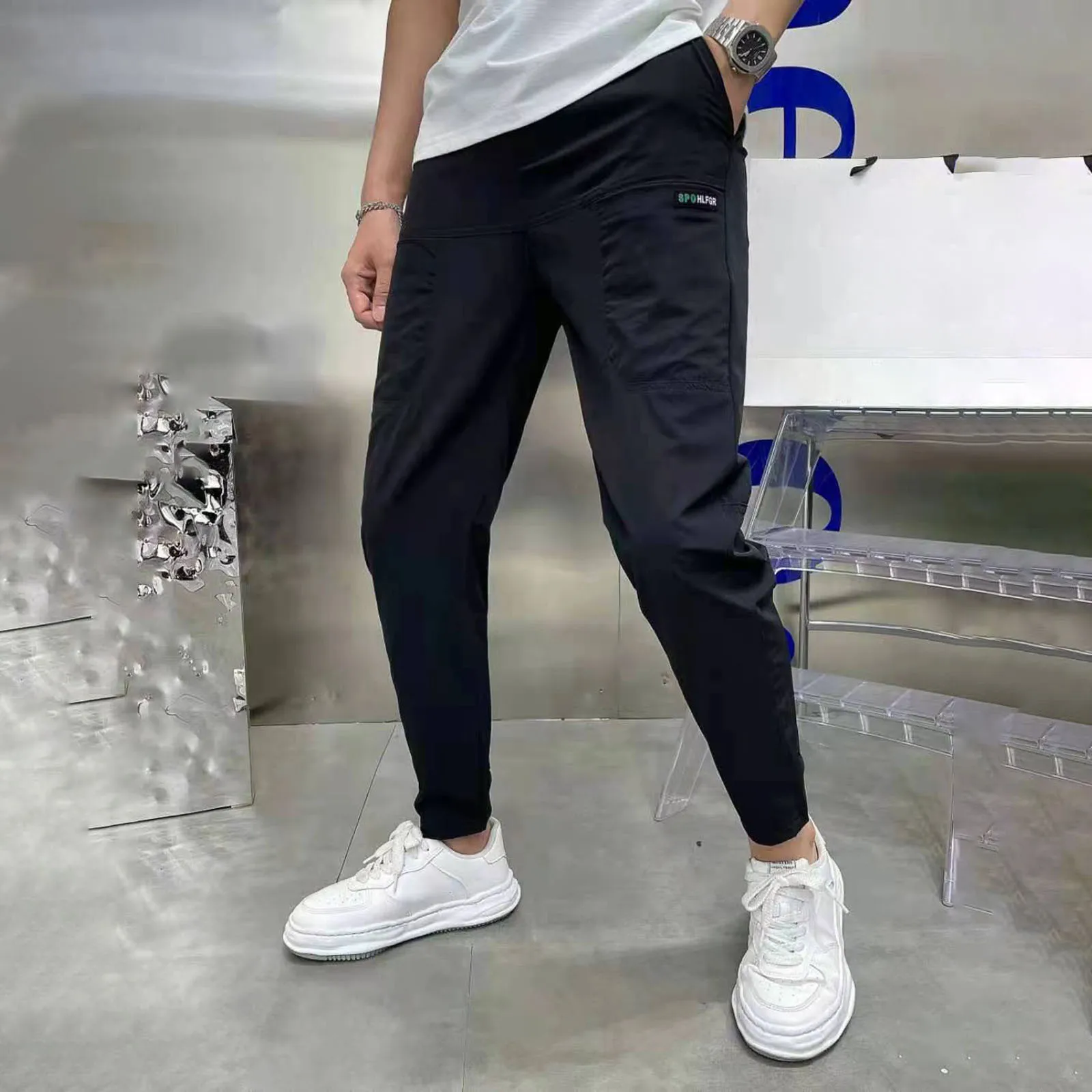 

Mens Fashion Joggers Sports Pants Summer Casual Cargo Pants Gym Sweatpants Mens Long Pant Four Seasons Running Trousers