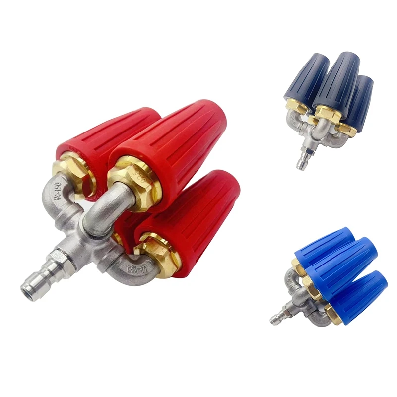 AT43-4-In-1 Turbine Nozzle Pressure Washer 2.0 Orifice Quadruple 360&deg; Swivel Turbine Nozzle 1/4Inch Quick Connector