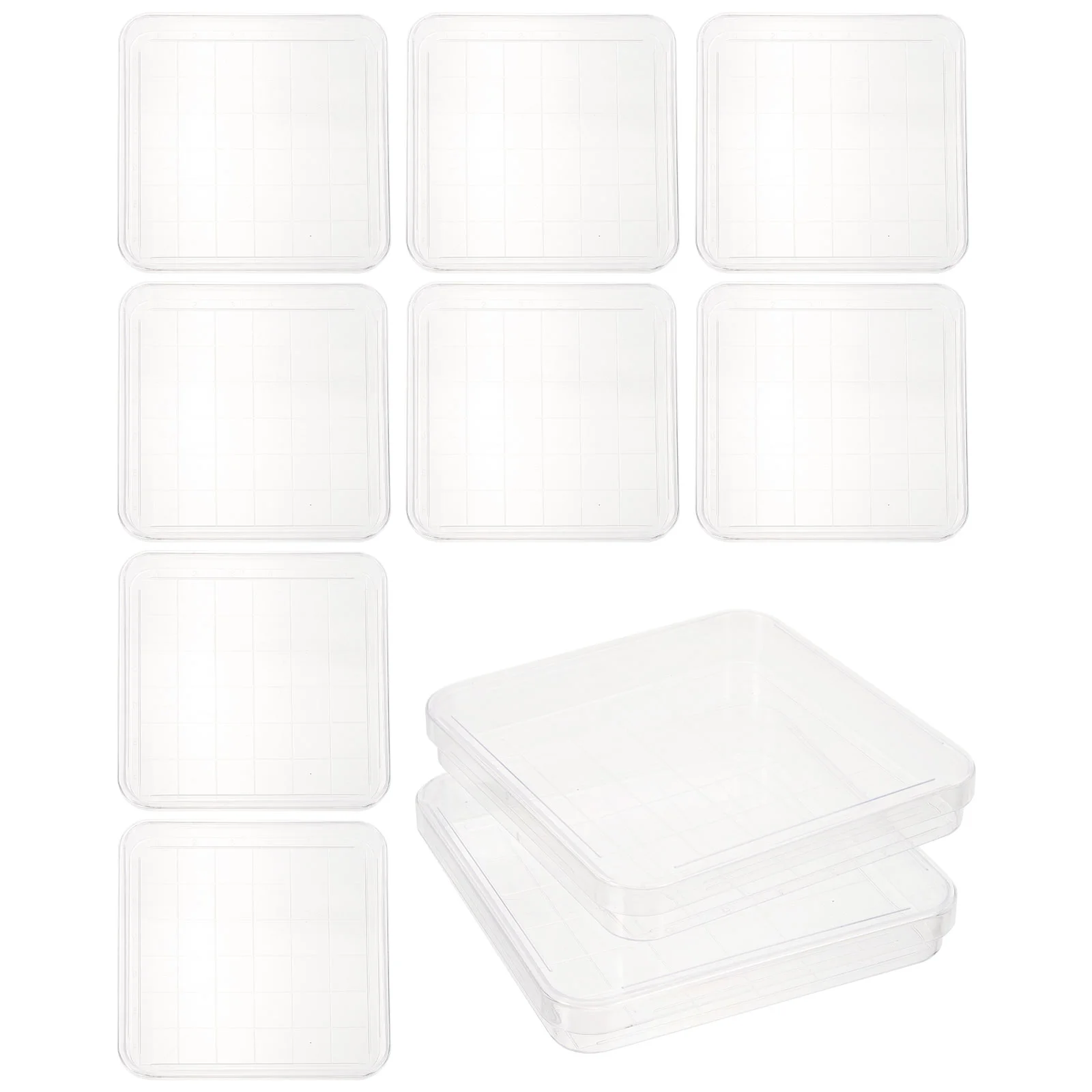 

Пластиковые чаши Петри Iplusmile, квадратная Стерильная лабораторная тарелка Петри с 36 сетками, контейнер для клеточных культур, тарелки для агаров, крышки