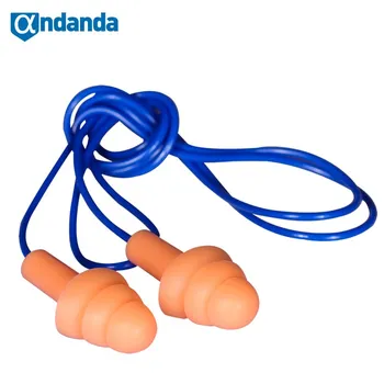 Andanda 귀 플러그 1/2/5/10 쌍 소음 슬리핑 귀마개 실리콘 끈 소음 방지 귀마개 울트라 소프트 귀 보호기
