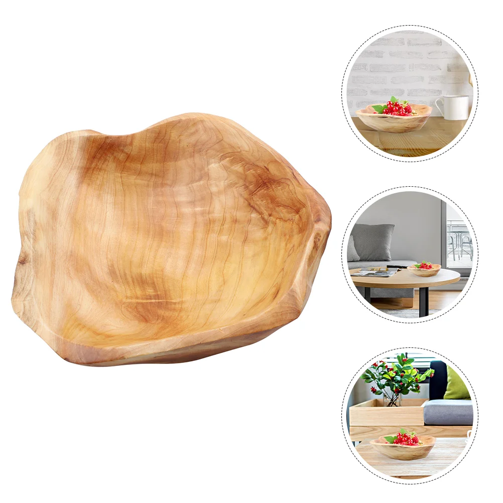 Root Carved Solid Wood Fruit Plate Serving Tray Decorative Cushions for Living Room Bowl Food Wooden Dish Jewelry Snacks 4