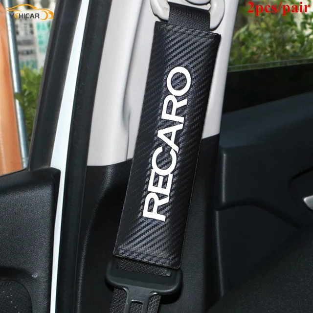 VEHICAR 2PCS Auto Sitz Gürtel Abdeckung Pad für RECARO Fahrer