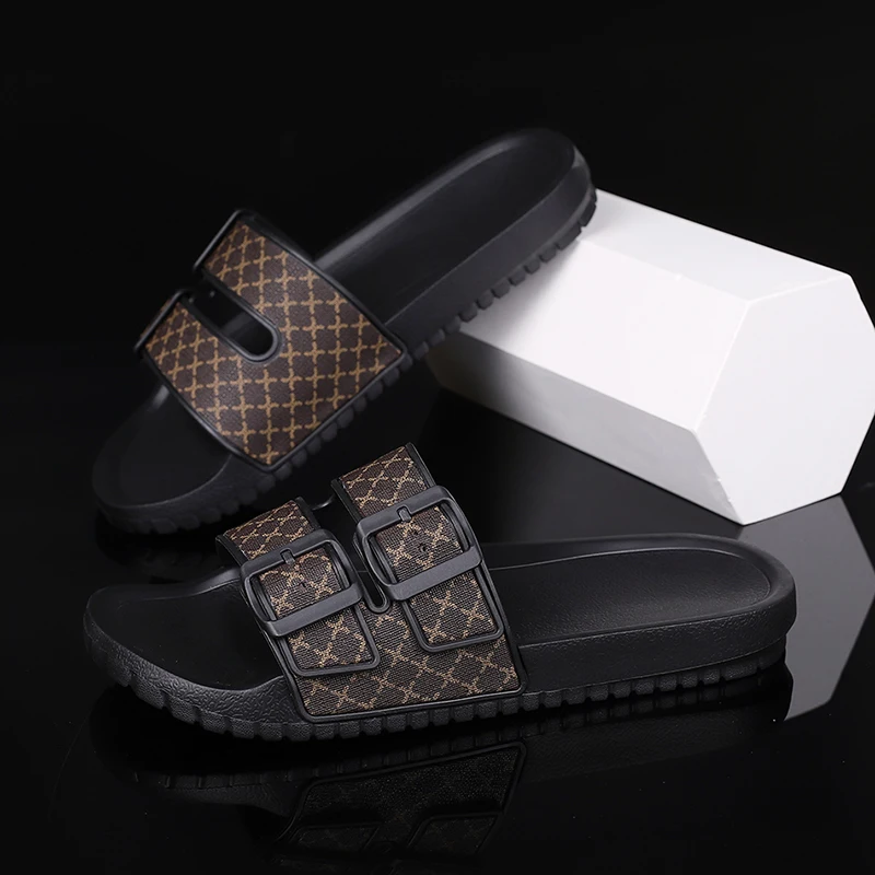 Men's Genuine Leather Sandals Comfortable Man Sandal House Slippers Man Summer Shoes Sale Genuine Mens Slipper Flip Flop Slides