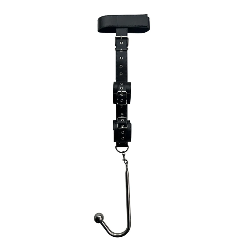 Anal Hook Backhand Buttonhole Plug Metal Rear Anal Porn Bondage Tail Butt Plug Erotic HandCuffs Mouth Gag BDSM Bondage