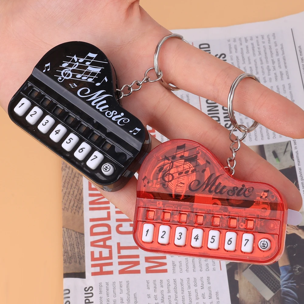 882】ポピーレッド グランドピアノキーホルダー オーロララメ