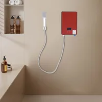 6500W 220V chauffe-eau électrique sans réservoir chauffe-eau électrique instantané mural pour cuisines, salles de bains noir/rouge 5