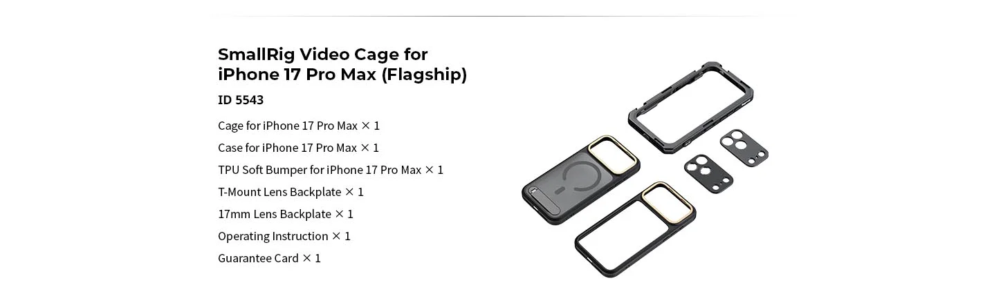 Mobile Dual Handheld Kit for iPhone 17 Pro /Pro Max w Rotatable Wireless Handle
