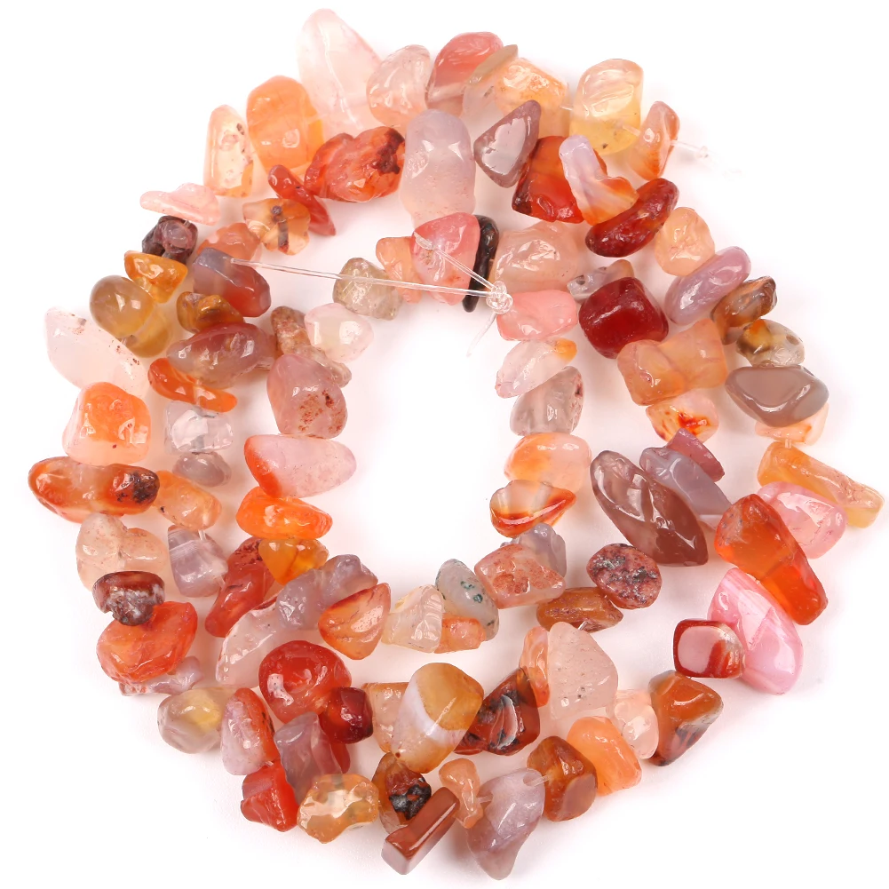 Natural Stone Irregular Gravel Beads for Jewelry Making - Freeform Beads for DIY Necklaces & Bracelets, 15'' Strand