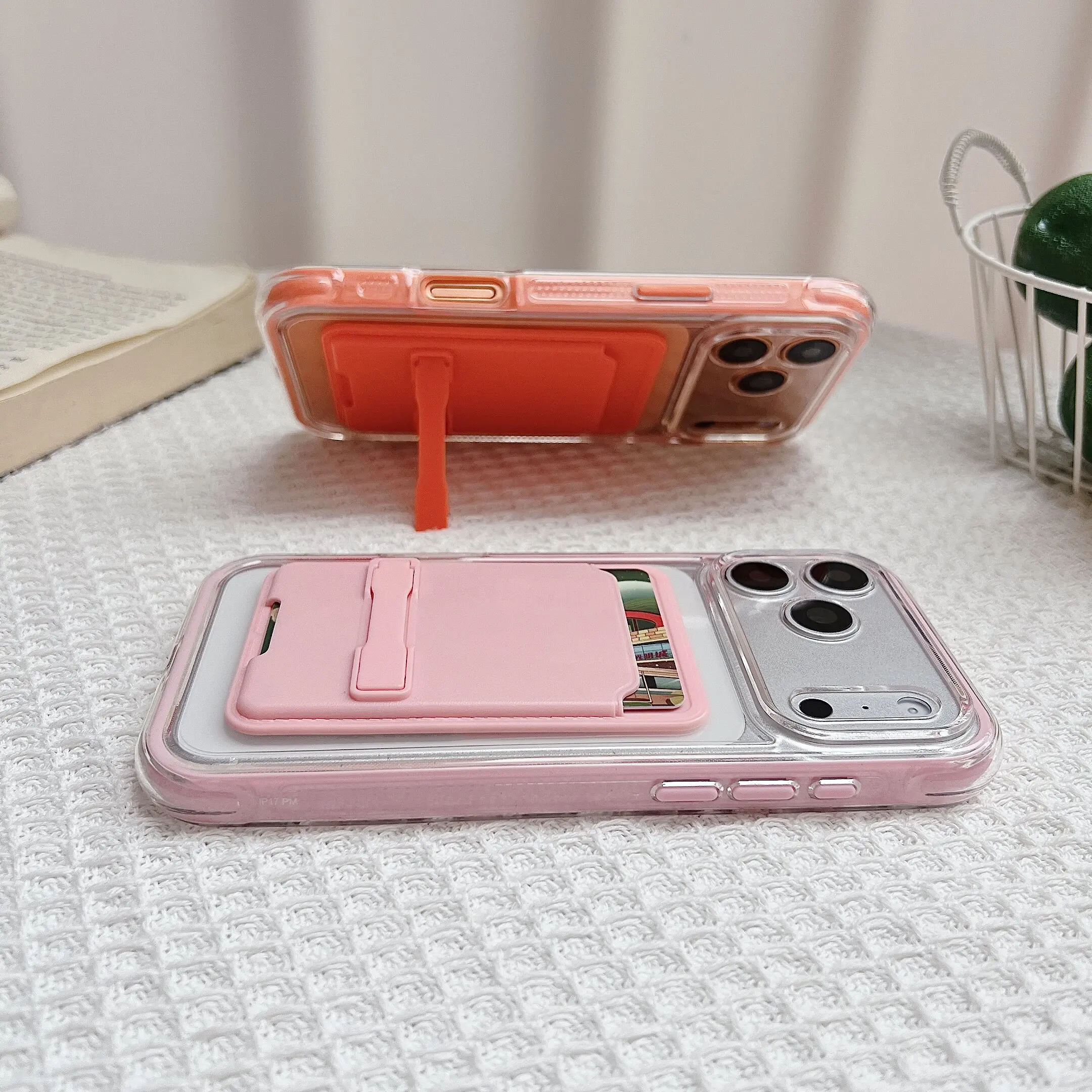 Vibrant Dual-Function Wallet Phone Case with Card Slot & Anti-Slip Grip