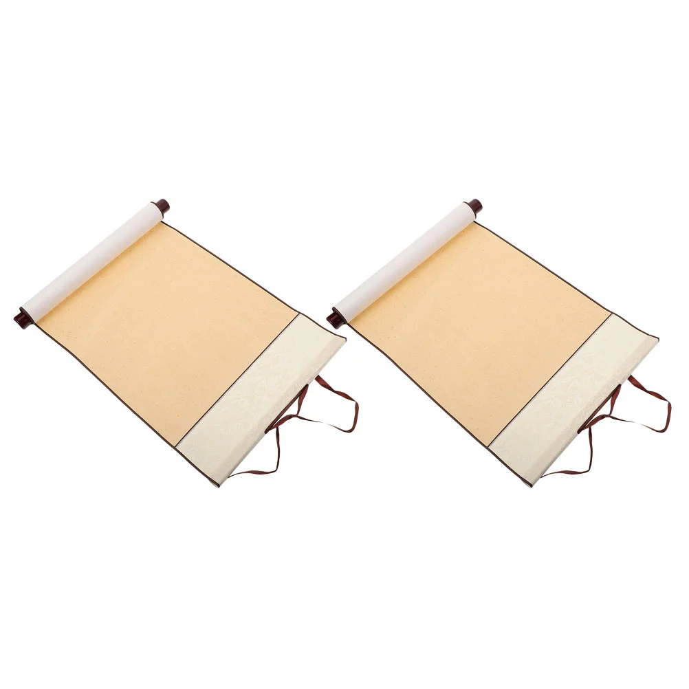 

Chinese Scroll Calligraphy Blank Paper Painting Wall Art Writing Hanging Sumi Decor Japanese Scrolls Supply Xuan Set Prop Brush
