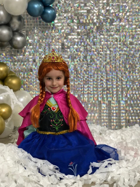 Parrucche Principessa Rapunzel Per Bambina - Set 2 Pezzi Per Cosplay E Feste - Foto 6