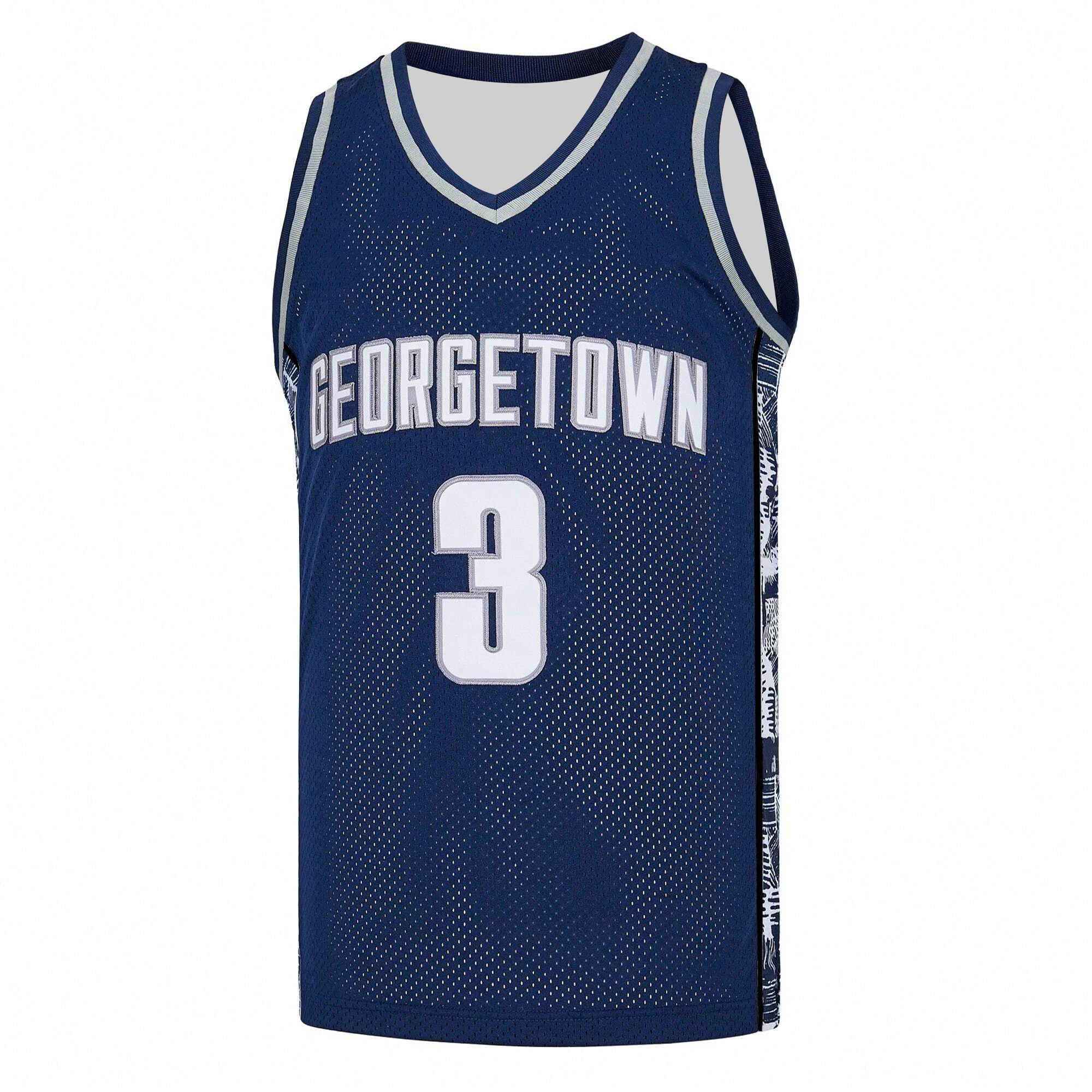 Men's Georgetown Collegiate Athletic Iverson retro basketball jersey adult training ball shirt men clothing tee tops