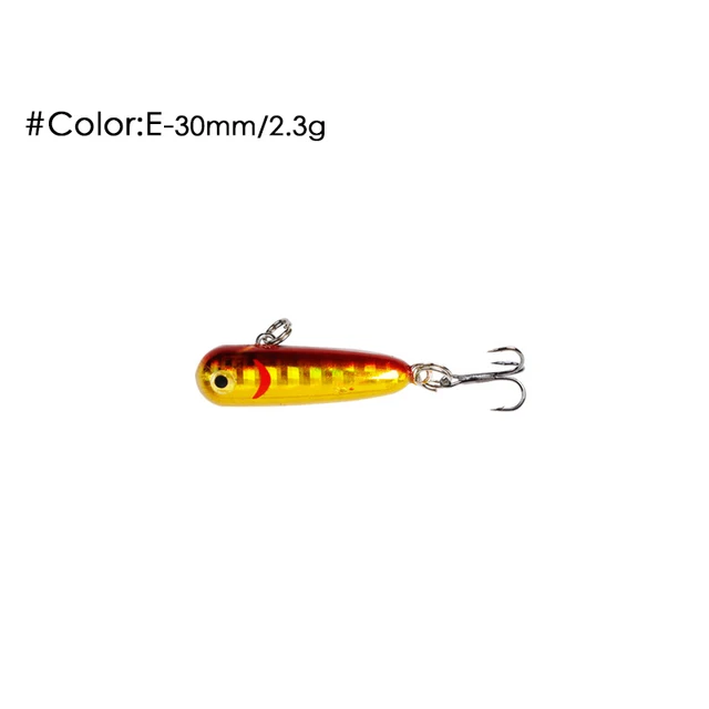 LETOYO 2.3g/2.8g 30mm Mini Sinking Pencil Lure With Tungsten Beads Micro Fishing Bait For Trout Salmon Freshwater Stream Wobbler E 2.3g