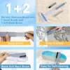 4-in-1 long handled pet hair removal brush with adjustable length, washable, reusable cat and dog hair remover 4