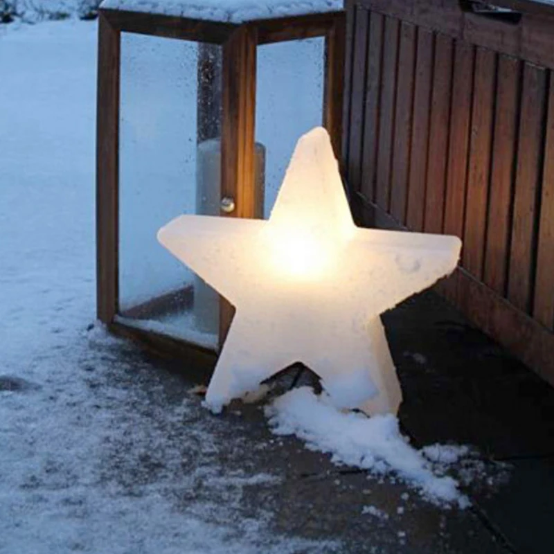 led luminous pentagram lamp waterproof colorful light garden decoration star lamp outdoor decoration pentagram stool