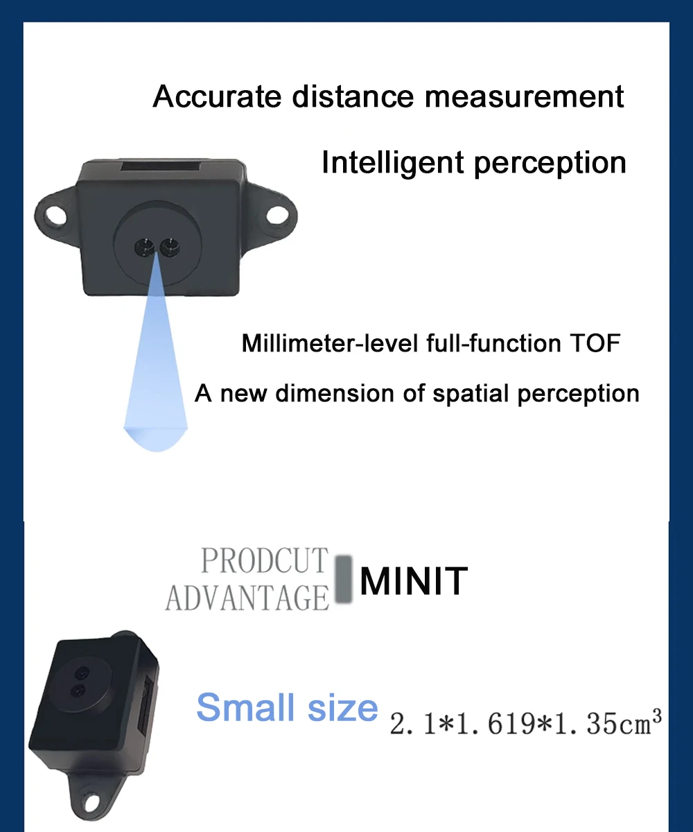 MINIT Laser Infrared Ranging Module TOF Sensor Ultra-light Accurate Small Angle